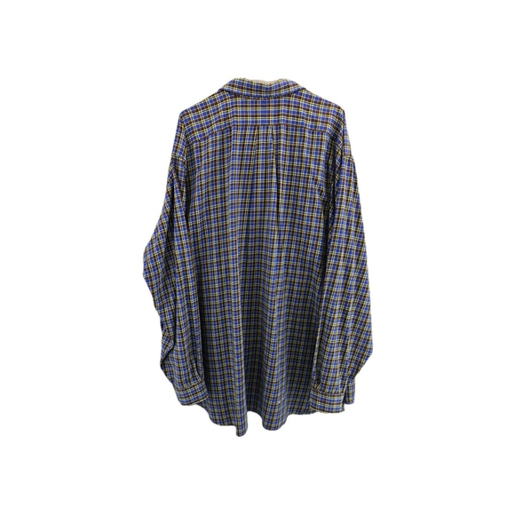 RALPH LAUREN CLASSIC FIT blue Plaid Long Sleeve Cotton Shirt. Mens Size 4XLT - Picture 6 of 6